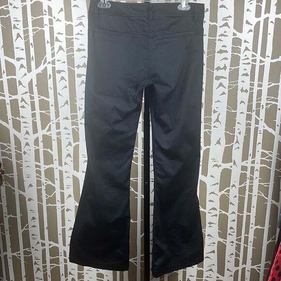 H&M Flared Leg Dress Pants Black Sateen sz 6 - Picture 6 of 10